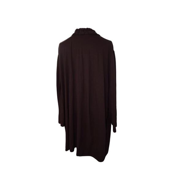 Women's Roaman's Brown Cotton & Polyester Blend Cardigan- Size 2X - Picture 4 of 5
